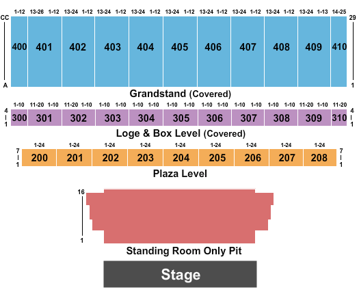 The York Fairgrounds Good Charlotte Seating Chart